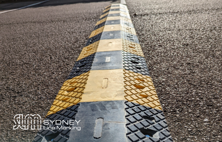 Traffic signs and car park furniture